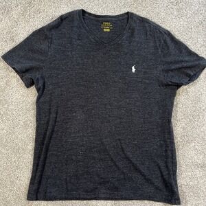 Polo Ralph Lauren Shirt Mens M Black Crew Neck Tee‎